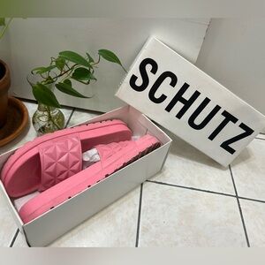 Schutz Sandals Pink Women’s Slides